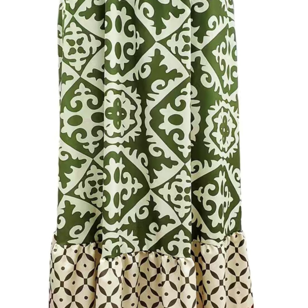 Geo & Color Block Skirt, Boho Style - image 3